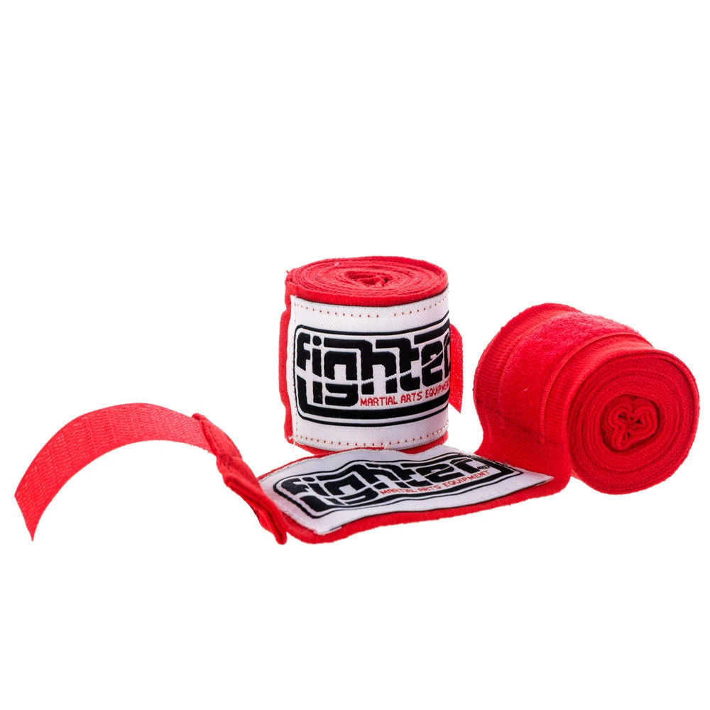 Fighter 2-Inch Red Polycotton Handwraps, JE-1559RD 3 Fighter 2-Inch Red Polycotton Handwraps, JE-1559RD