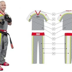 TopTen Top Ten Grey White Mesh Uniform 1605 Model - Grey/white/neon Yellow, 1605-21GD OFFERS