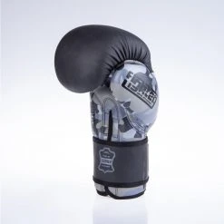 Fighter SPLIT Boxing Gloves - Black/camo, FBG-001BBL