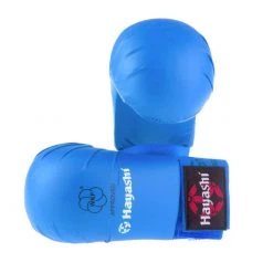 Hayashi WKF Open-Hand Karate Fist Protection Gloves - Blue, 237-4