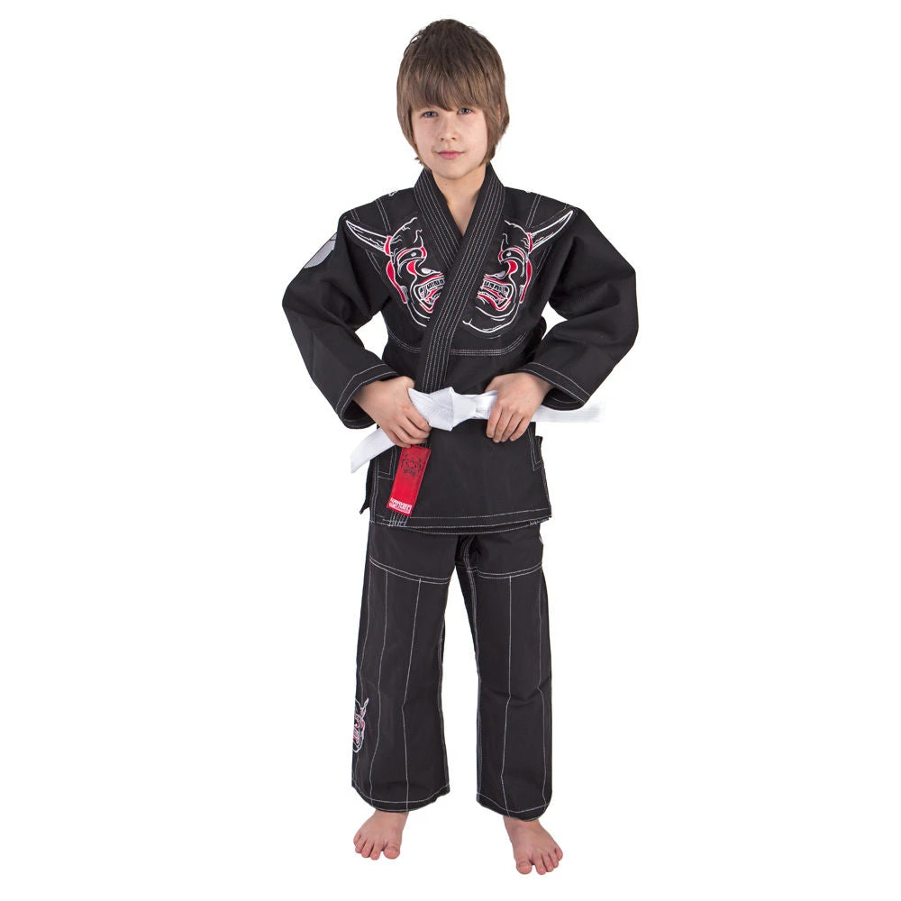 Fighter KIDS BJJ Gi Demon Uniform - Black, BJJB-01K OFFERS 3 Fighter KIDS BJJ Gi Demon Uniform - Black, BJJB-01K OFFERS