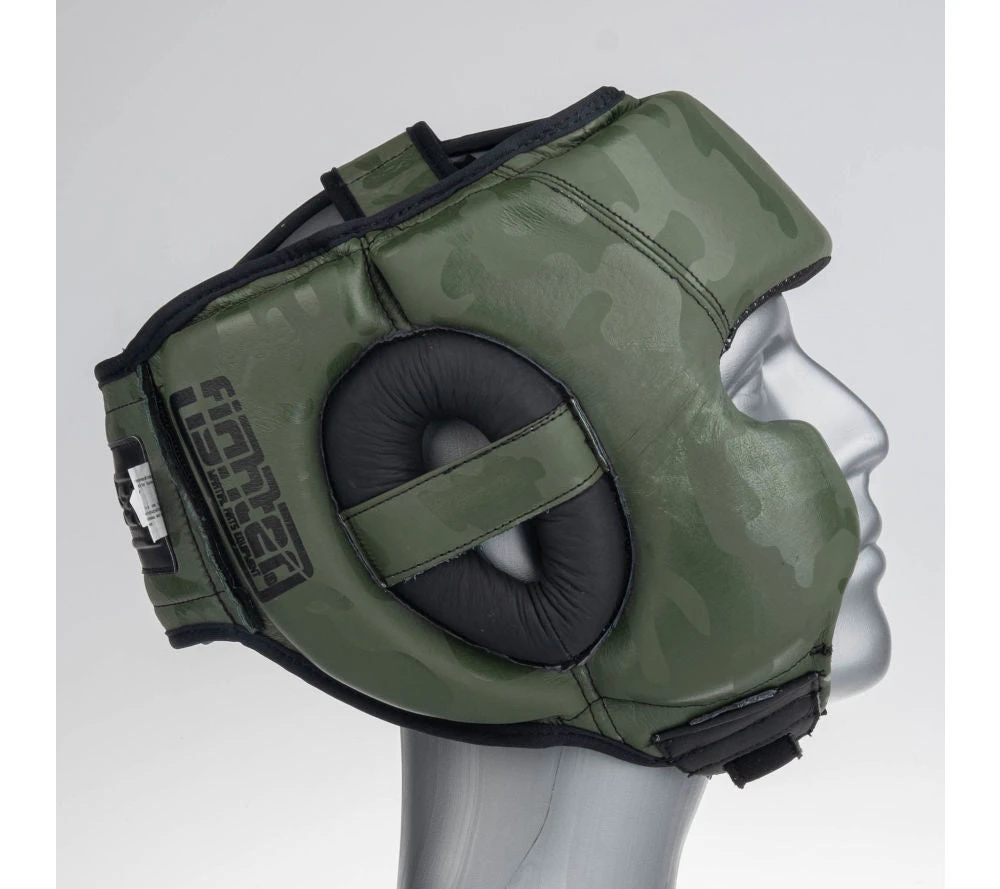Headguard Fighter Sparring Pro - Khaki/camo PROTECTION 8 Headguard Fighter Sparring Pro - Khaki/camo PROTECTION