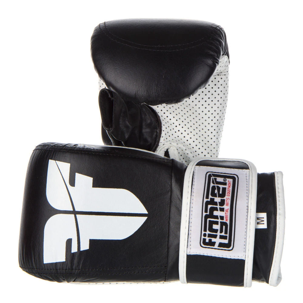 Bag Gloves Fighter Velcro - Black/white, Je-perf 3 Bag Gloves Fighter Velcro - Black/white, Je-perf