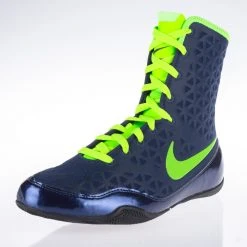 Nike KO Boxing Shoes - Navy Blue/eletric Green, 839421-413
