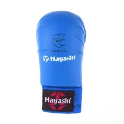 Hayashi WKF Open-Hand Karate Fist Protection Gloves - Blue, 237-4