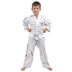 TopTen Top Ten Dobok Uniform - KIDS - White Cotton/Polyester SPE, 1668-1 UNIFORMS
