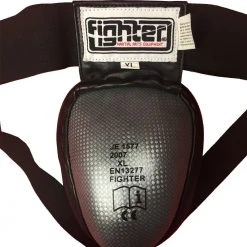 PROTECTION Fighter Steel Groin Guard Grey/negro, JE-1577