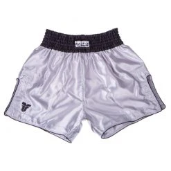 APPAREL Fighter Thai Shorts Bangkok Plain - Silver/black, FP09