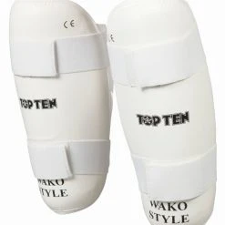 TopTen Shin Guard TOP TEN WAKO - White, 3208-1 PROTECTION