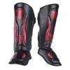 Fighter Shinguards Thai Ergo - Black/red, FSG-004BR