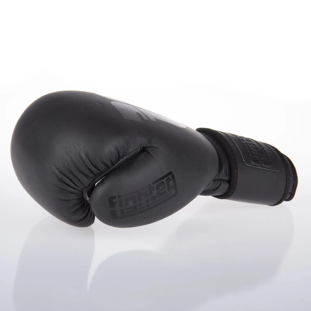 Fighter SIAM Boxing Gloves - Black, FBG-001B 12 Fighter SIAM Boxing Gloves - Black, FBG-001B