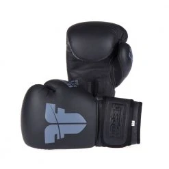 Fighter SIAM Boxing Gloves - Black/grey, FBG-003B
