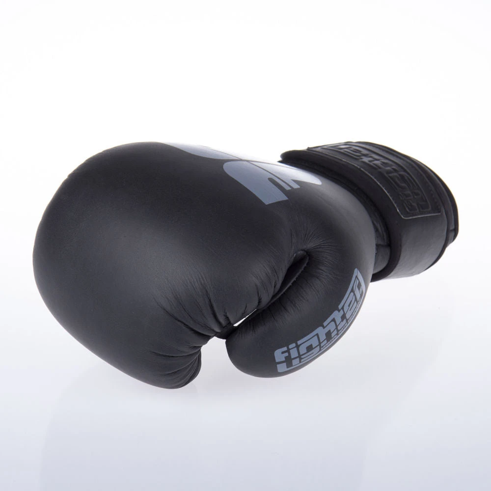 Fighter SIAM Boxing Gloves - Black/grey, FBG-003B 11 Fighter SIAM Boxing Gloves - Black/grey, FBG-003B