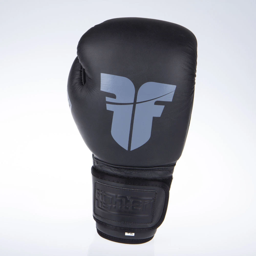 Fighter SIAM Boxing Gloves - Black/grey, FBG-003B 6 Fighter SIAM Boxing Gloves - Black/grey, FBG-003B