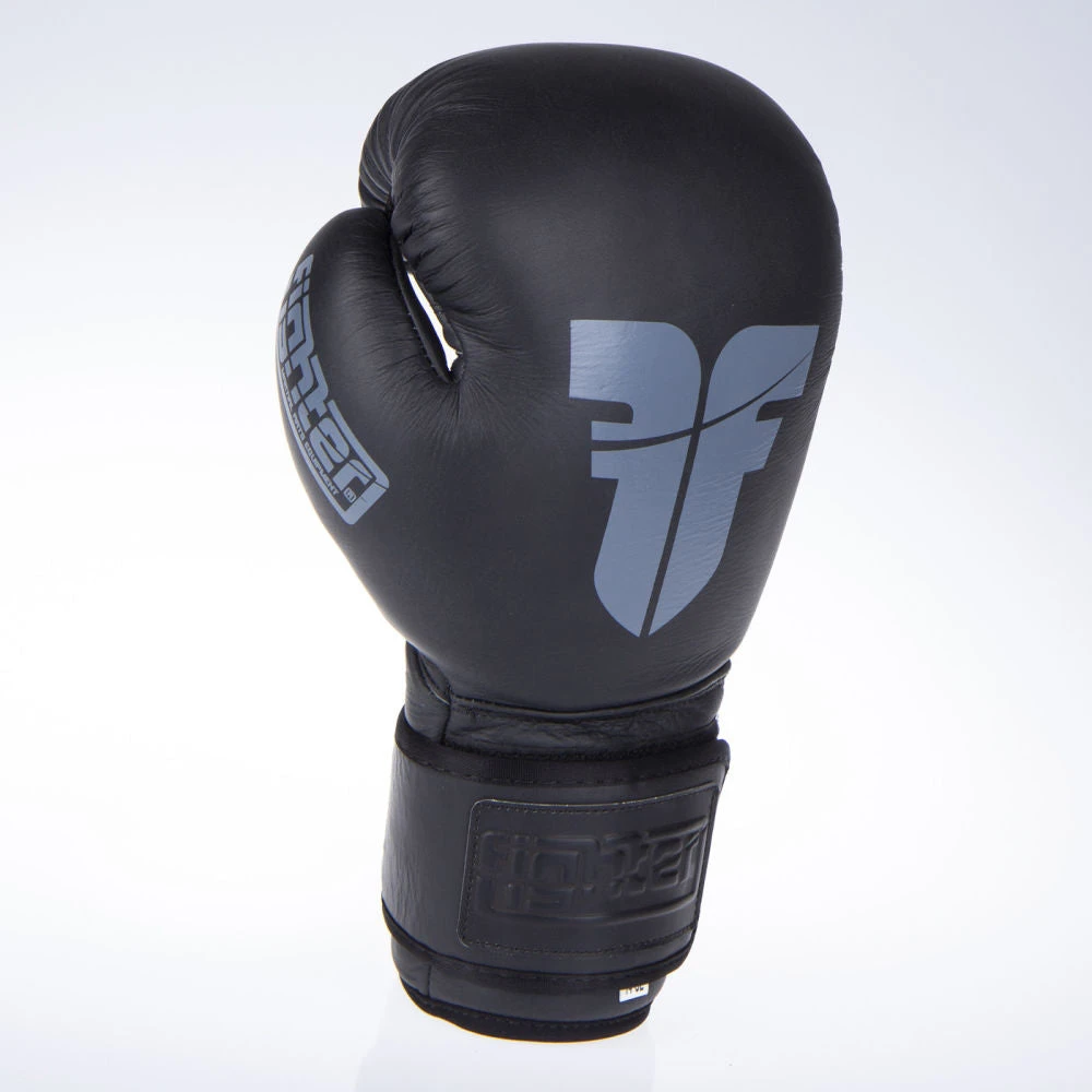 Fighter SIAM Boxing Gloves - Black/grey, FBG-003B 5 Fighter SIAM Boxing Gloves - Black/grey, FBG-003B
