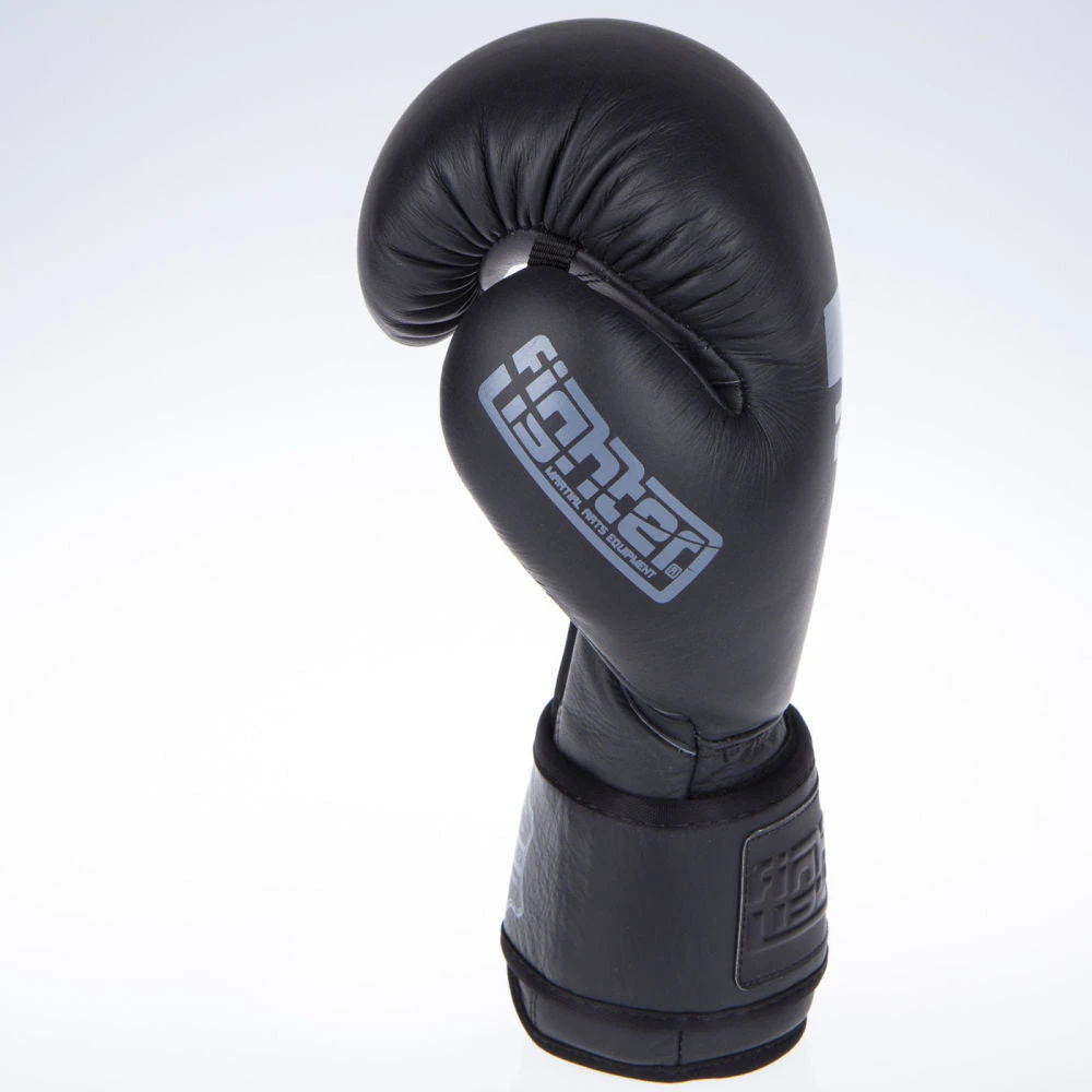 Fighter SIAM Boxing Gloves - Black/grey, FBG-003B 4 Fighter SIAM Boxing Gloves - Black/grey, FBG-003B
