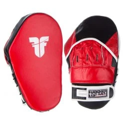 TRAINING Fighter Focus Mitts - Leather Long - Red/white/black, JE-540