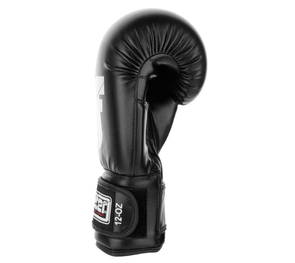 PU Basic Fighter Gloves - Black, 1376APUBLK 5 PU Basic Fighter Gloves - Black, 1376APUBLK