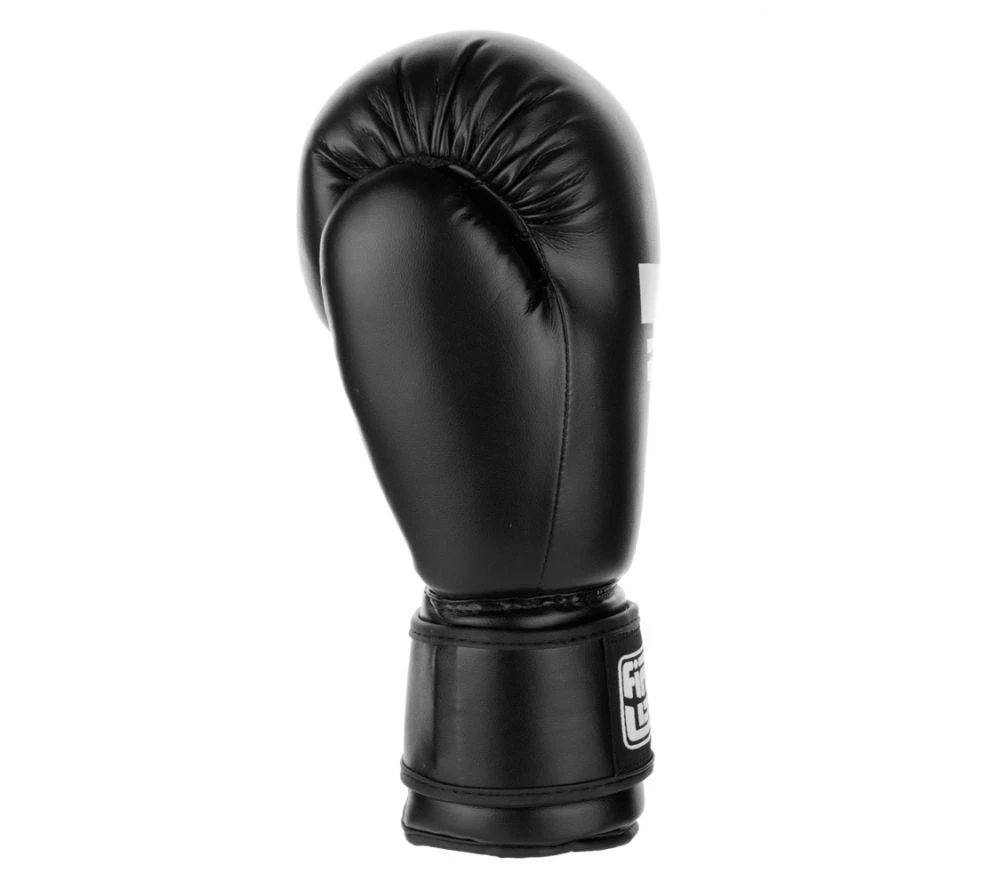 PU Basic Fighter Gloves - Black, 1376APUBLK 4 PU Basic Fighter Gloves - Black, 1376APUBLK