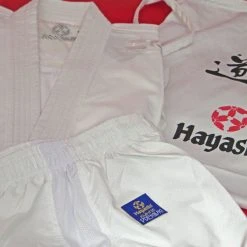 Uniforms & Gi Hayashi White Karate-gi PREMIUM KUMITE 100% Polyester Ultra-Light, 0473-1 16 Uniforms & Gi Hayashi White Karate-gi PREMIUM KUMITE 100% Polyester Ultra-Light, 0473-1