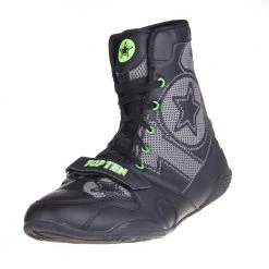 TopTen Boxing Shoes - Black/Grey Mid-Top With Lockdown Strap, 1172-1 OFFERS