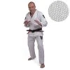 Fighter BJJ Gi Pearl Weave Uniform - White, BJJBW-08 UNIFORMS