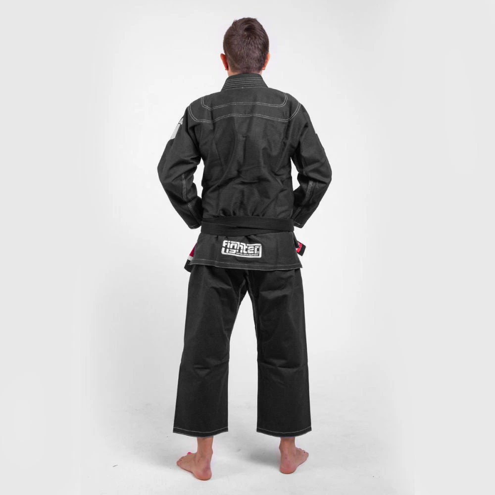 Fighter BJJ Gi Pearl Weave Uniform - Black, BJJBL-09 UNIFORMS 11 Fighter BJJ Gi Pearl Weave Uniform - Black, BJJBL-09 UNIFORMS