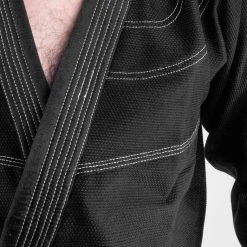 Fighter BJJ Gi Pearl Weave Uniform - Black, BJJBL-09 UNIFORMS 15 Fighter BJJ Gi Pearl Weave Uniform - Black, BJJBL-09 UNIFORMS