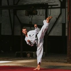 TopTen UNIFORMS TOP TEN ITF Taekwon-do Instructor Uniform - Premium Gold Dobok - White/Black, 16782-1