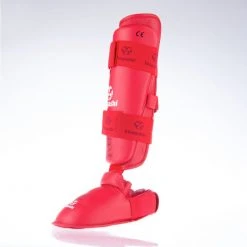 Hayashi WKF Foot And Shin Protection - Red, 343-4