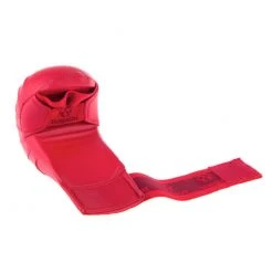 Hayashi WKF Open-Hand Karate Fist Protection Gloves - Red, 237-4