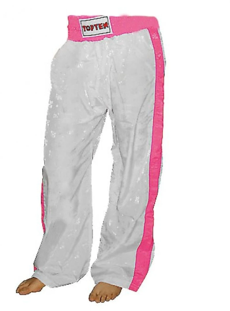 TopTen Top Ten KickBoxing Pants - White/pink, 0500S W-P 3 TopTen Top Ten KickBoxing Pants - White/pink, 0500S W-P