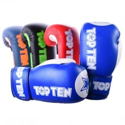 TopTen TOP TEN STAR Blue/White XLP WAKO Boxing Gloves, 2068-6