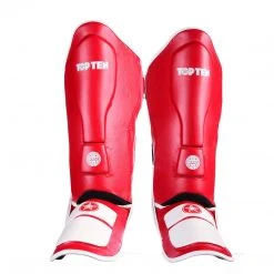 TopTen Shin And Instep Guard “Lowkick” WAKO - Red PROTECTION