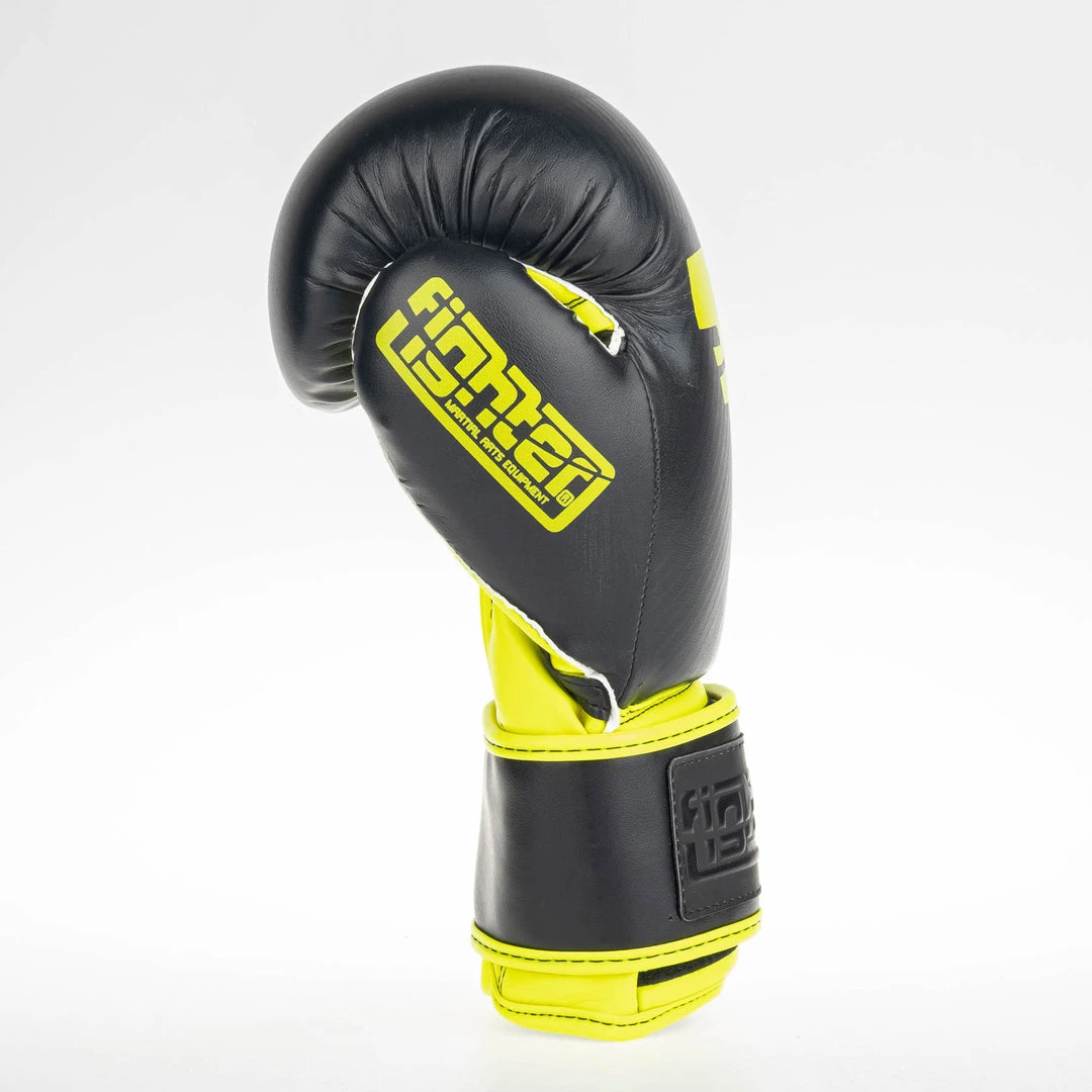 Fighter Boxing Gloves SPEED - Black/yellow 10 Fighter Boxing Gloves SPEED - Black/yellow