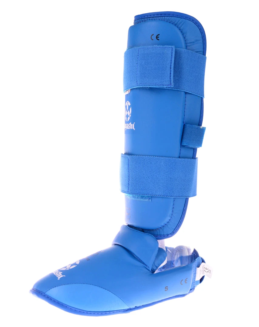 Hayashi WKF Foot And Shin Protection - Blue, 343-6 4 Hayashi WKF Foot And Shin Protection - Blue, 343-6