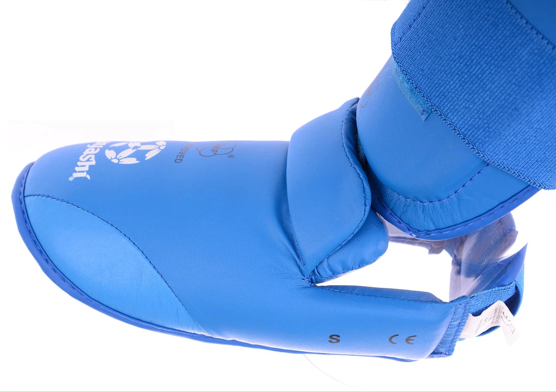 Hayashi WKF Foot And Shin Protection - Blue, 343-6 6 Hayashi WKF Foot And Shin Protection - Blue, 343-6